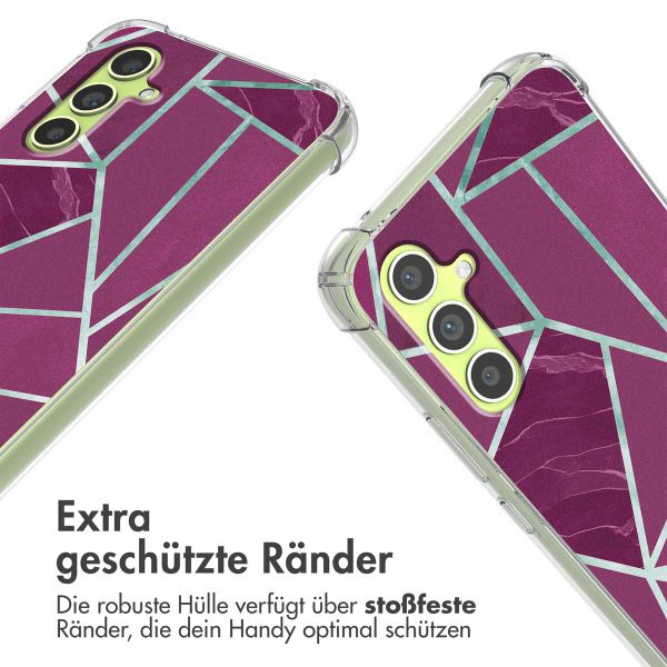 imoshion Design Hülle mit Band für das Samsung Galaxy A34 - Bordeaux Graphic