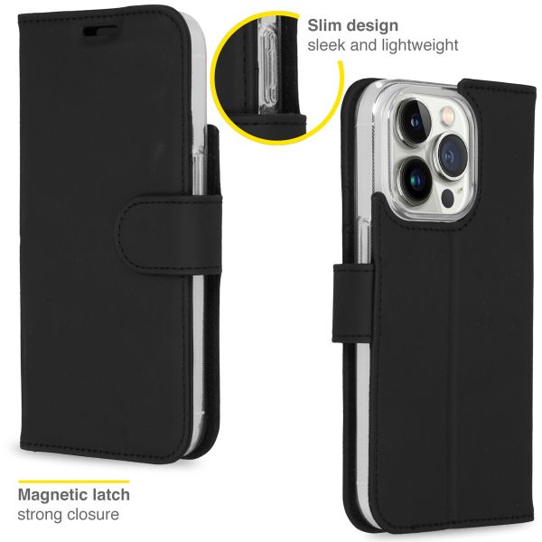 Accezz Wallet TPU Klapphülle iPhone 14 Pro - Schwarz