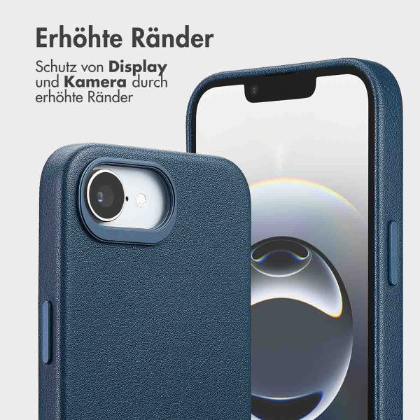 Accezz 2-in-1 Klapphülle aus Leder mit MagSafe Apple iPhone 16e - Nightfall Blue