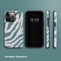 Selencia Vivid Back Cover Apple iPhone 13 Pro - Colorful Zebra Pine Blue