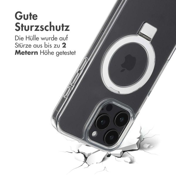 Accezz Ring Stand Backcover mit MagSafe für das iPhone 16 Pro Max - Transparent