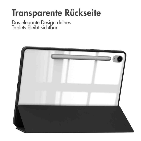 imoshion Trifold Hardcase Klapphülle Samsung Galaxy Tab S9 11.0 Zoll / Tab S10 FE / S9 FE 10.9 Zoll - Schwarz