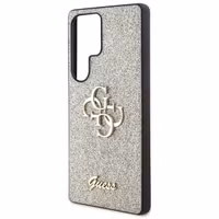 Guess 4G Metal Logo Back Cover mit Glitter Samsung Galaxy S25 Ultra - Gold