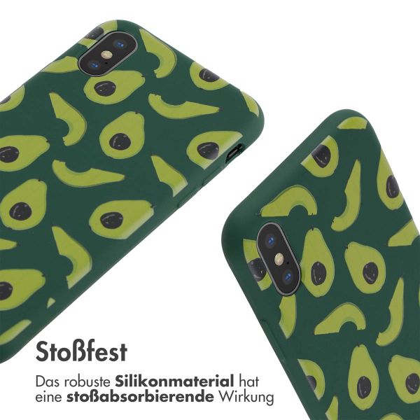 imoshion Silikonhülle design mit Band für das iPhone X / Xs - Avocado Green