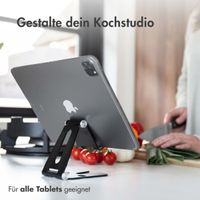 imoshion Handyhalterung für den Schreibtisch für das iPhone 12 Mini - Tablethalter für den Schreibtisch - Verstellbar - Aluminium - Schwarz