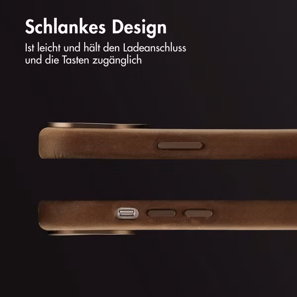 Accezz Vintage Leather Magsafe Backcover Apple iPhone 15 - Rustic Brown