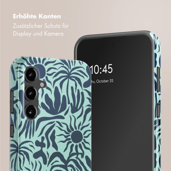 Selencia Vivid Back Cover Samsung Galaxy S23 FE - Tropical Vibes Light Blue