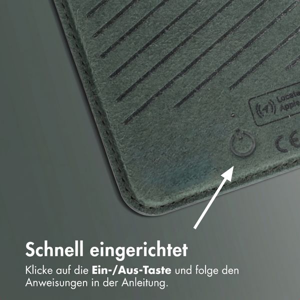 Accezz Magnetische Leder-Wallet mit Standfunktion - Geeignet für Apple Find My - Cedar Green
