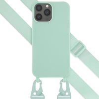 Selencia Silikonhülle mit abnehmbarem Band für das Apple iPhone 13 Pro Max - Türkis