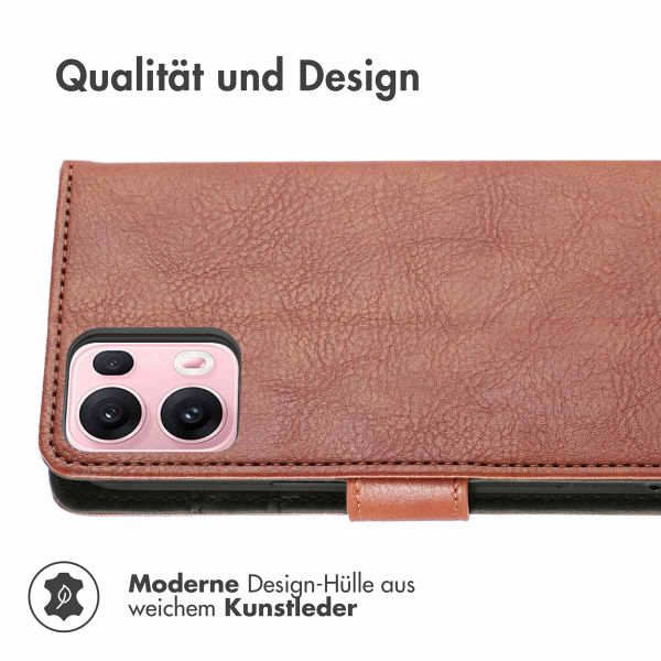 imoshion Luxuriöse Klapphülle Oppo Reno 13 Pro - Braun