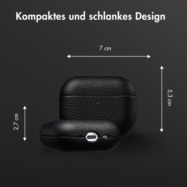 Accezz Echtes Leder Case Apple AirPods Pro 3 - Schwartz