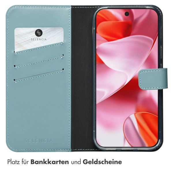 Selencia Echtleder Klapphülle Google Pixel 10 / 10 Pro - Hellblau