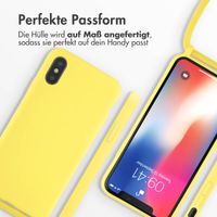 imoshion Silikonhülle mit Band für das iPhone X / Xs - Gelb