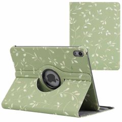 imoshion 360° drehbare Design Klapphülle für das iPad 11 (2025) 11 Zoll / iPad 10 (2022) 10.9 Zoll - Green Flowers