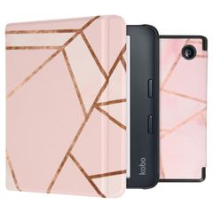 imoshion Design Slim Hard Sleepcover mit Stand für das Kobo Libra 2 / Tolino Vision 6 - Pink Graphic