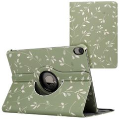 imoshion 360° drehbare Design Klapphülle Apple iPad Air 5 (2022) / Air 4 (2020) - Green Flowers