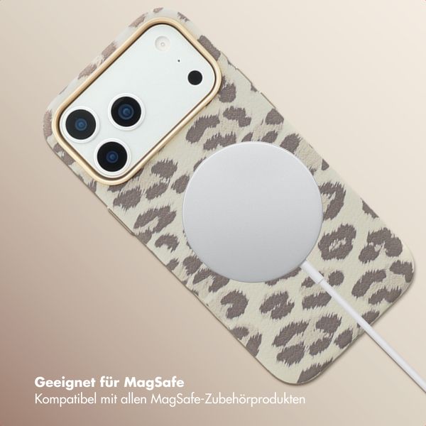 Selencia Sabi Backcover Leopardenmuster mit MagSafe Apple iPhone 17 Pro Max - Soft Ivory