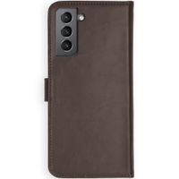 Selencia Echtleder Klapphülle Samsung Galaxy S21 - Braun