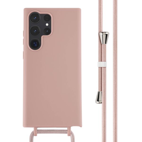 imoshion Silikonhülle mit Band für das Samsung Galaxy S23 Ultra - Sand Pink