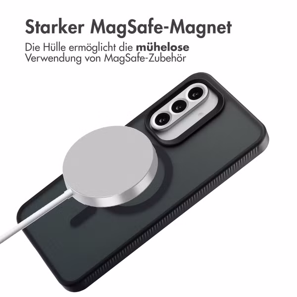 Accezz Rugged Frosted Back Cover mit MagSafe Samsung Galaxy A36 / A56 - Schwarz