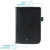 imoshion Vegan Leather Klapphülle Pocketbook Touch Lux 5 / HD 3 / Basic Lux 4 / Vivlio Lux 5 - Schwarz