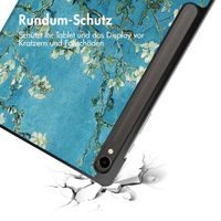 imoshion Design Trifold Klapphülle für das Samsung Galaxy Tab S9 11.0 Zoll - Green Plant