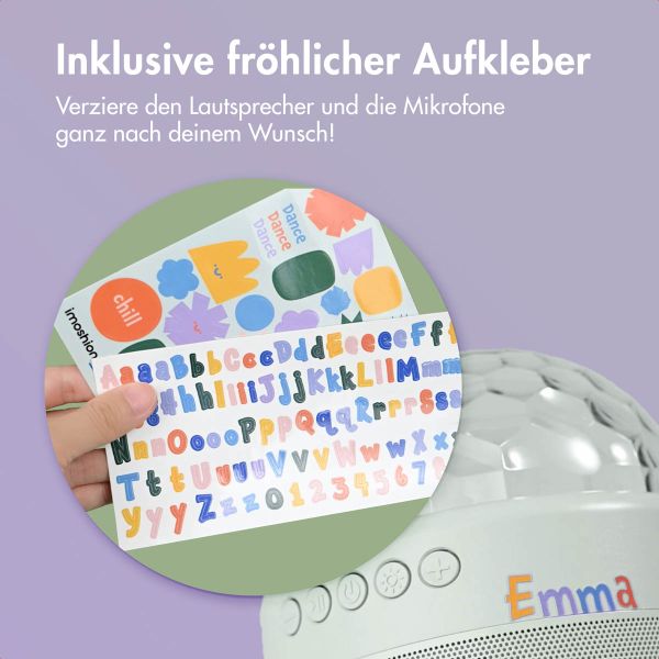 imoshion Sing & Shine Karaoke-Set - Lautsprecher und 2 Mikrofone - Lavender Lilac