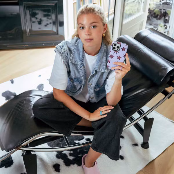 Selencia Vivid Rückabdeckung mit MagSafe Apple iPhone 16 - Stars Plum Lilac
