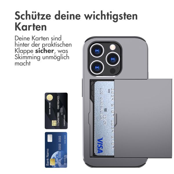 imoshion Backcover mit Kartenfach für das iPhone 15 Pro - Grau