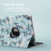 imoshion 360° drehbare Design Klapphülle Apple iPad 9 (2021) 10.2 Zoll / iPad 8 (2020) 10.2 Zoll / iPad 7 (2019) 10.2 Zoll - Flowers