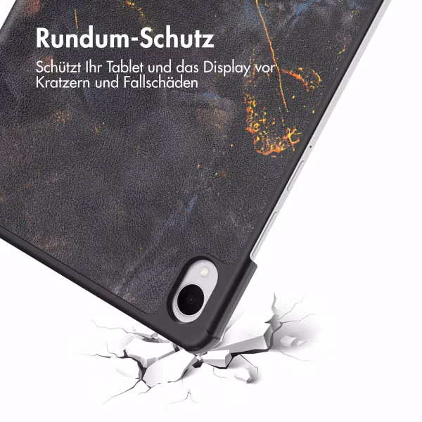 imoshion Design Trifold Klaphülle Samsung Galaxy Tab S11 - Black Marble