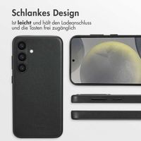 Accezz MagSafe Leather Backcover für das Samsung Galaxy S24 - Onyx Black