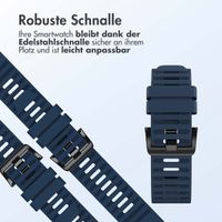 imoshion QuickFit® Silikonarmband Stripe für die Garmin Watch | 22 mm Anschluss - Dunkelblau