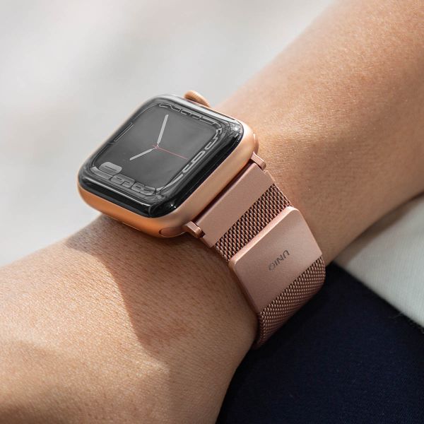 Uniq Dante Mesh-Stahlarmband für das  Apple Watch Series 1 t/m 9 / SE (38/40/41 mm) | Series 10 / 11 (42 mm) - Rose