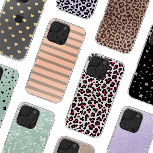 imoshion Design Hülle Apple iPhone 16 Pro - Striped peach reverse