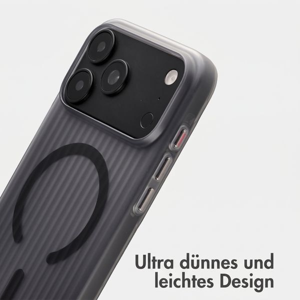 Accezz Lite Backcover mit MagSafe | Fluted | Apple iPhone 18 Pro / 17 Pro - Grau