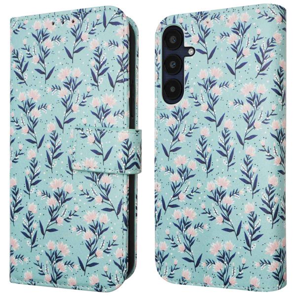 imoshion Design Klapphülle für das Samsung Galaxy A35 - Blue Flowers