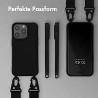 Selencia SilikonHülle mit abnehmbarem Band Apple iPhone 14 Pro - Schwarz