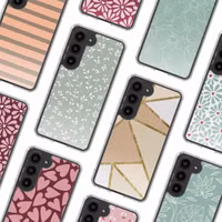 imoshion Design Hülle Samsung Galaxy S23 - Smoke Green Flowers