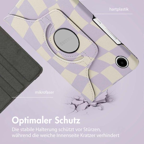 imoshion 360° drehbare Design Klapphülle Samsung Galaxy Tab A9 8.7 Zoll - Dancing Cubes