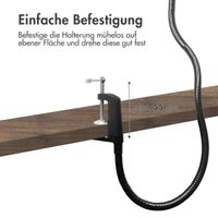 imoshion ﻿Flexibler Tablethalter Schreibtisch - inklusive Telefonhalter - Schwarz