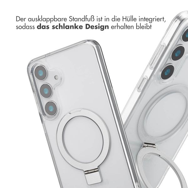 Accezz Ring Stand Backcover mit MagSafe Samsung Galaxy S25 Plus - Transparent