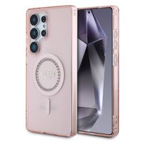 Guess MagSafe IML Strass Hülle Samsung Galaxy S25 Ultra - Rosa