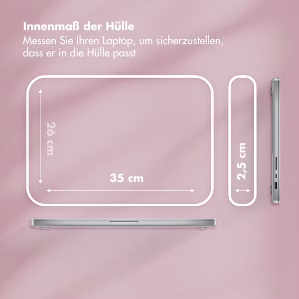 Selencia Puffy Laptop Hülle 15-16 Zoll - Laptop Sleeve - Magenta Fire