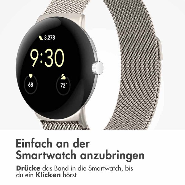 imoshion Mailändische Magnetarmband für die Google Pixel Watch 3 - 45 mm - Sternenlicht