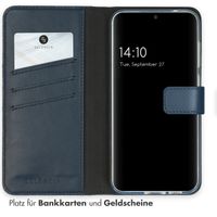 Selencia Echtleder Klapphülle Samsung Galaxy S23 FE - Blau