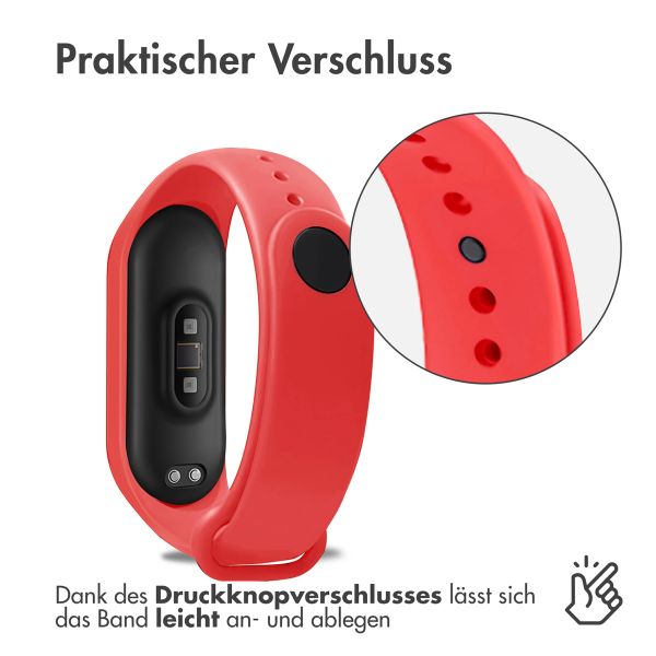 imoshion Silikonarmband für das Xiaomi Mi Band 3 / 4 - Rot