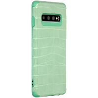 My Jewellery Croco Soft Case Back Cover Samsung Galaxy S10 - Grün