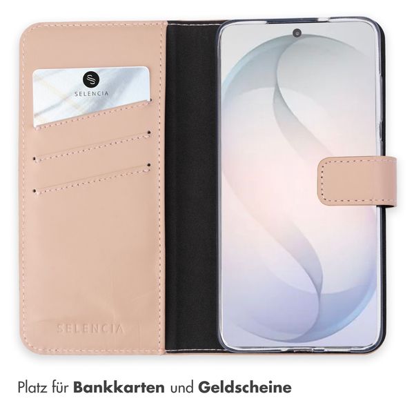 Selencia Echtleder Klapphülle Samsung Galaxy S26 - Dusty Pink