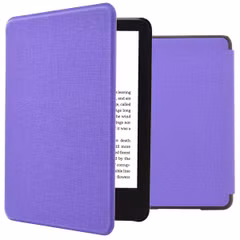 imoshion Canvas Sleepcover Klapphülle Amazon Kindle (2024) / Amazon Kindle (2022) 11th gen - Violett